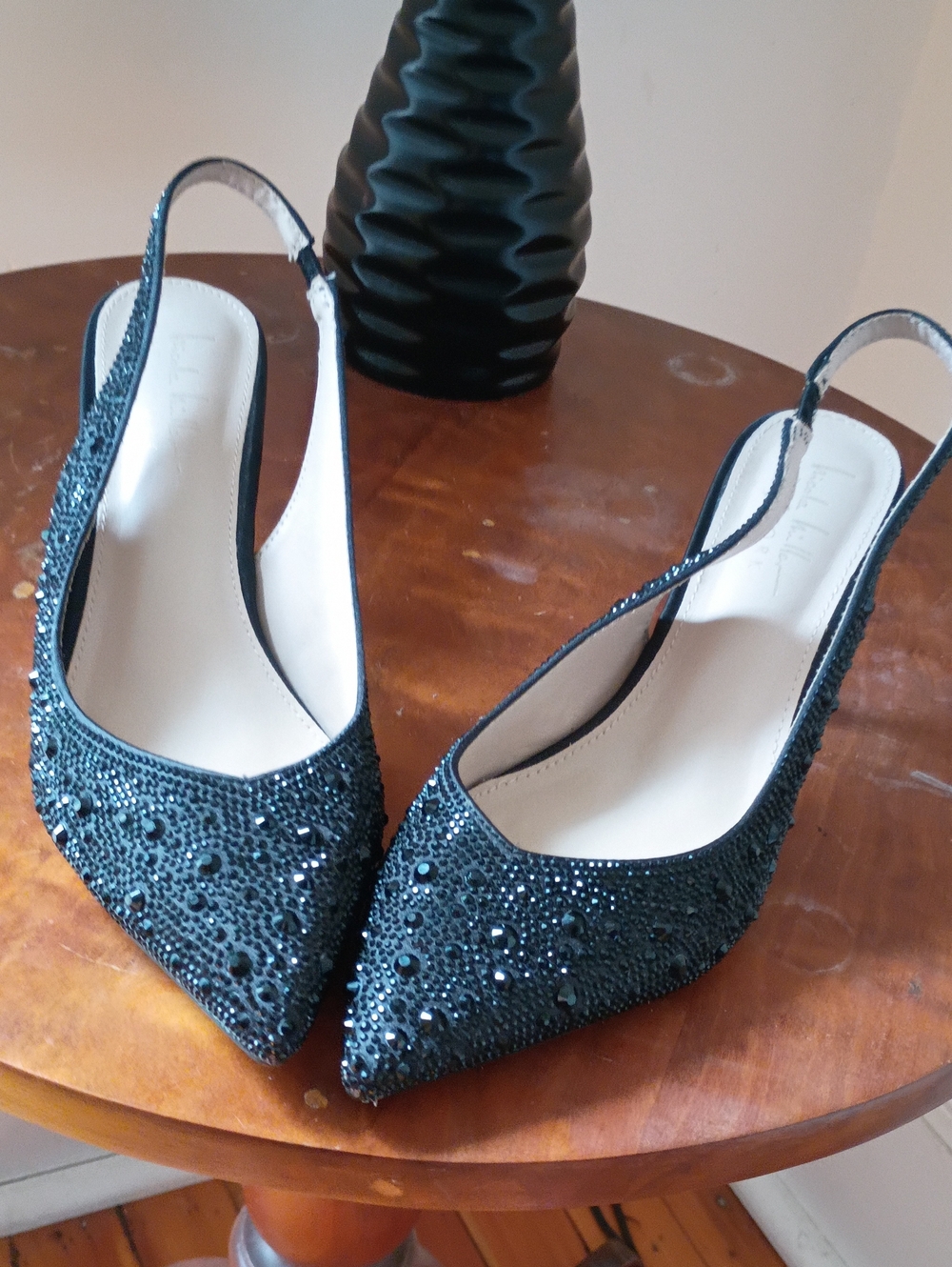 Nicole Miller Scoutie Heeled Slingback Rhinestone Pumps